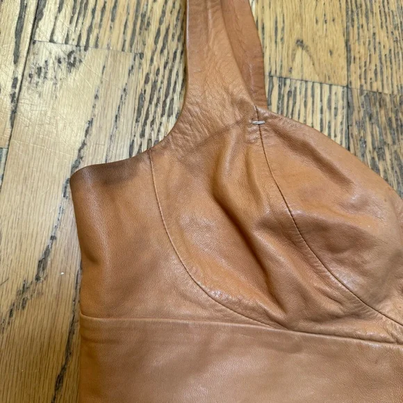 H&M Conscious Leather Corset Crop Top Bralette size XS - Picture 7 of 7